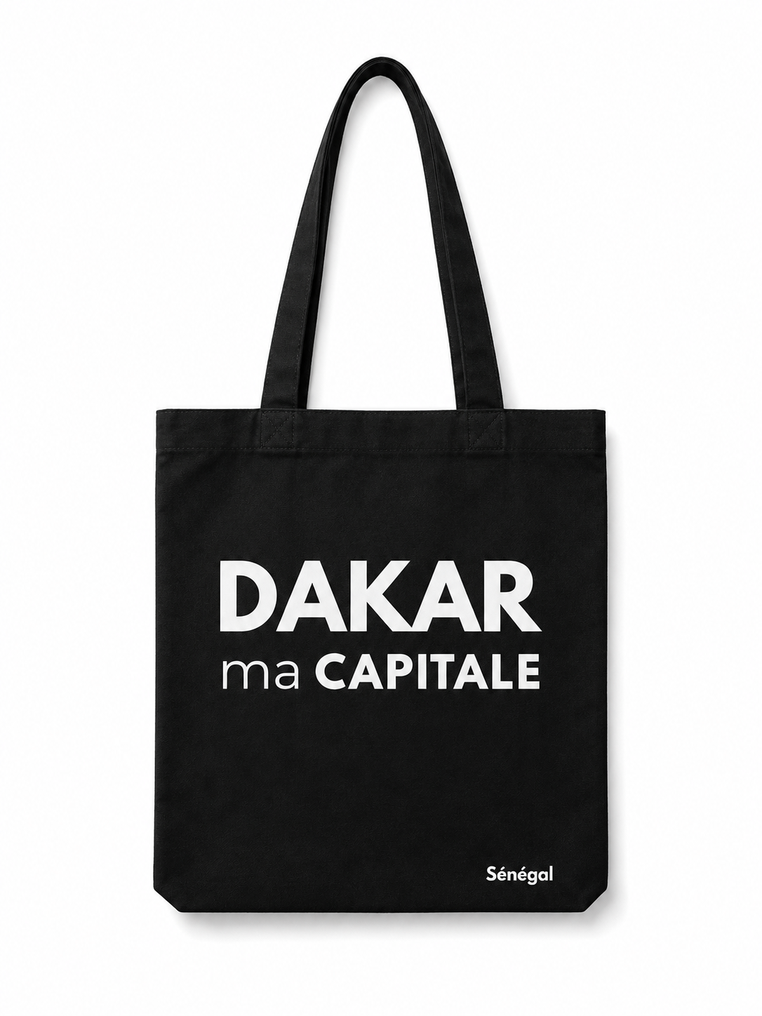 Sac noir dakar ma capitale 54 capitales tote bag Afrique Sénégal